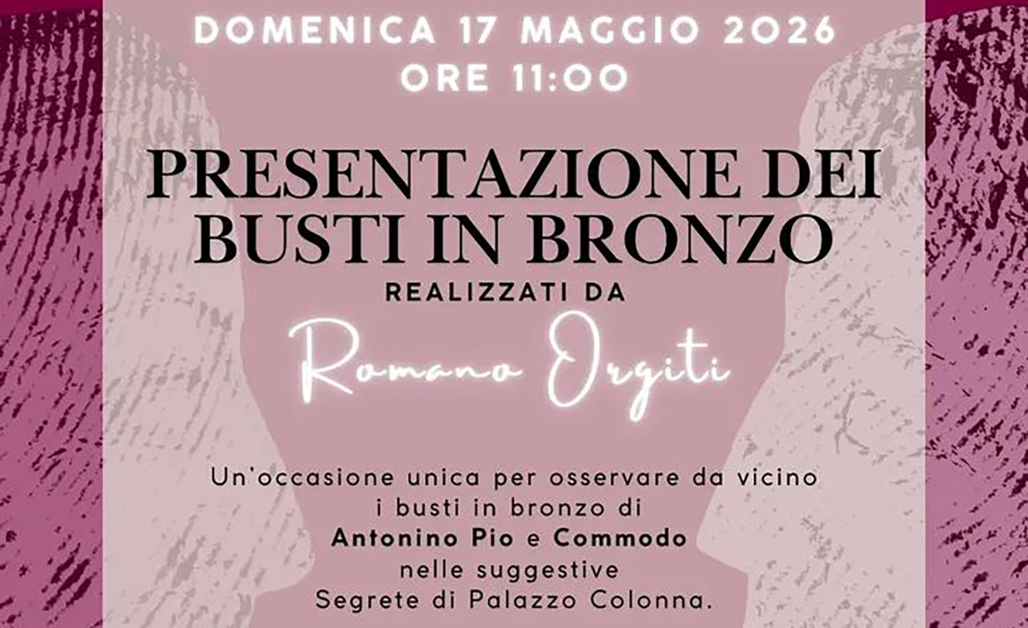 Presentazione dei Busti in Bronzo